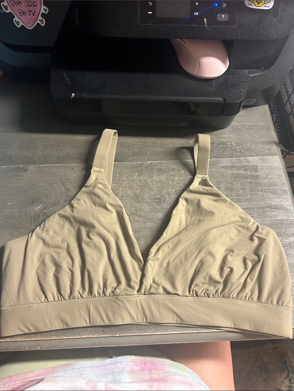 Skims 3X‎ Olive green bralette tried on and laundered